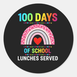 Adesivo 100 Dias De Almoços Escolares Servidos Almoço Alar