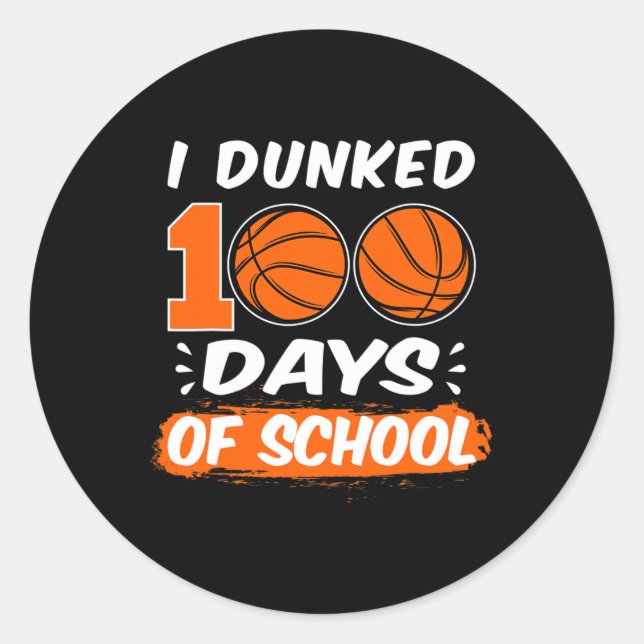 Adesivo 100 Dias De Basquete Escolar (Frente)