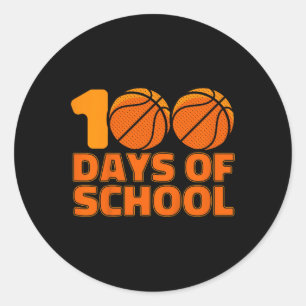 Adesivo 100 Dias De Basquete Escolar 100º Dia Da Escola