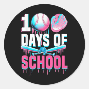 Adesivo 100 Dias De Bat De Beisebol Escolar 100º Dia De