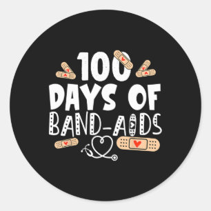 Adesivo 100 Dias De Bynd-aids - Enfermeiro Escolar 100 Dia