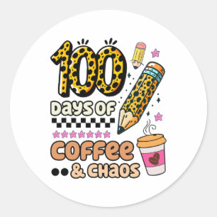 Adesivo 100 Dias De Café Da Escola Mais De 100 Dias De Leo