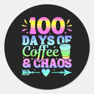 Adesivo 100 Dias De Café E Caos 100 Dias De Escola