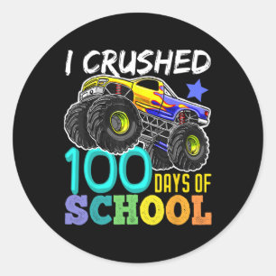 Adesivo 100 Dias De Caminhão De Monstro Escolar 100 Dias D