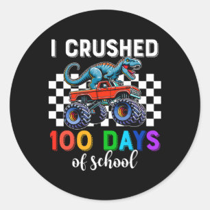 Adesivo 100 Dias De Caminhão Monstro Escolar 100 Dias Dino