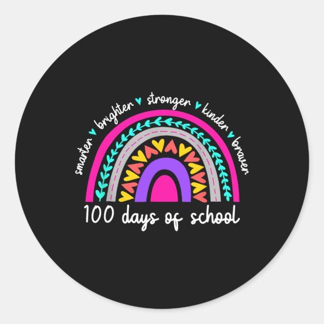 Adesivo 100 Dias De Corte Da Equipe De Professores Escolar (Frente)