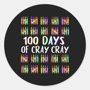 Adesivo 100 Dias De Cray Crayons Felizes 100 Dias De Escol