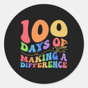 Adesivo 100 Dias De Diferença De Fazer 100º Dia De Chá Esc