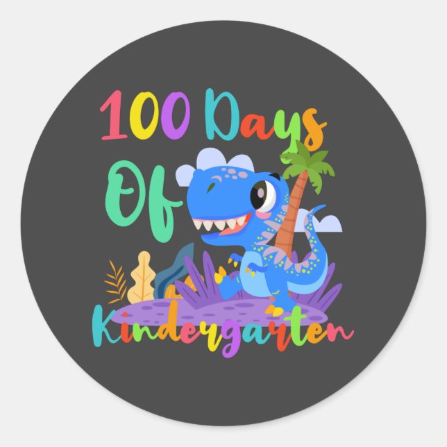 Adesivo 100 Dias De Dinossaur Sticker, Professora Do Jardi (Frente)