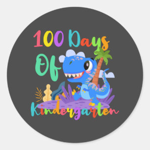 Adesivo 100 Dias De Dinossaur Sticker, Professora Do Jardi