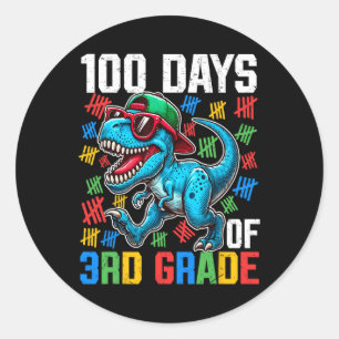 Adesivo 100 Dias De Dinossauro Do 3º Ano 100 Dia Da Escola