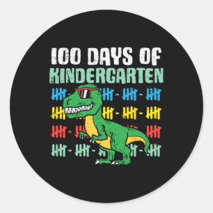 Adesivo 100 dias de dinossauro do jardim de infância trex 