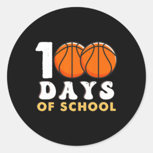 Adesivo 100 Dias De Diversão De Professores De Basquete