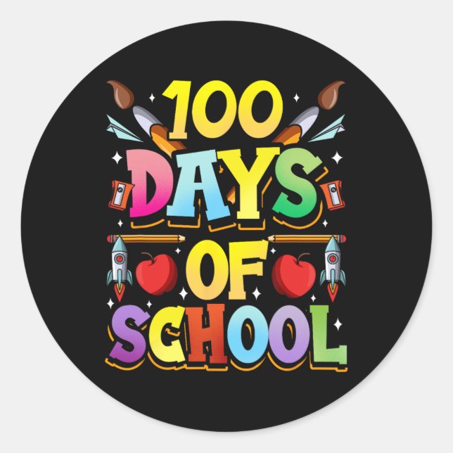 Adesivo 100 Dias De Doces Da Equipe De Cuta Escolar (Frente)