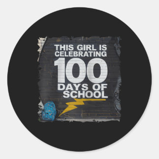 Adesivo 100 Dias De Engraçado Para Meninas 100 Dias De Ens