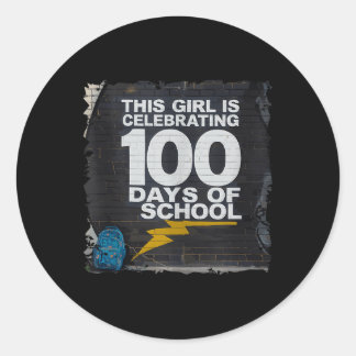 Adesivo 100 Dias De Engraçado Para Meninas 100 Dias De Ens