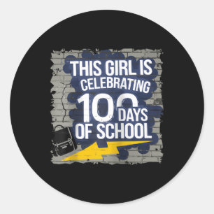 Adesivo 100 Dias De Engraçado Para Meninas 100 Dias De Ens