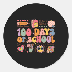 Adesivo 100 Dias De Ensino Feliz 100º Dia De Ensino
