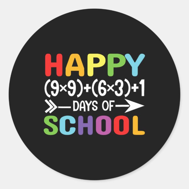 Adesivo 100 Dias De Equação De Professores De Matemática N (Frente)