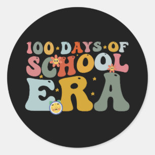 Adesivo 100 Dias De Era Escolar Groovy Professor Crianças