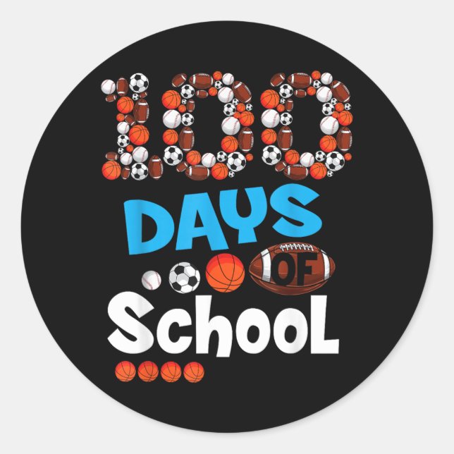Adesivo 100 Dias De Escola (Frente)