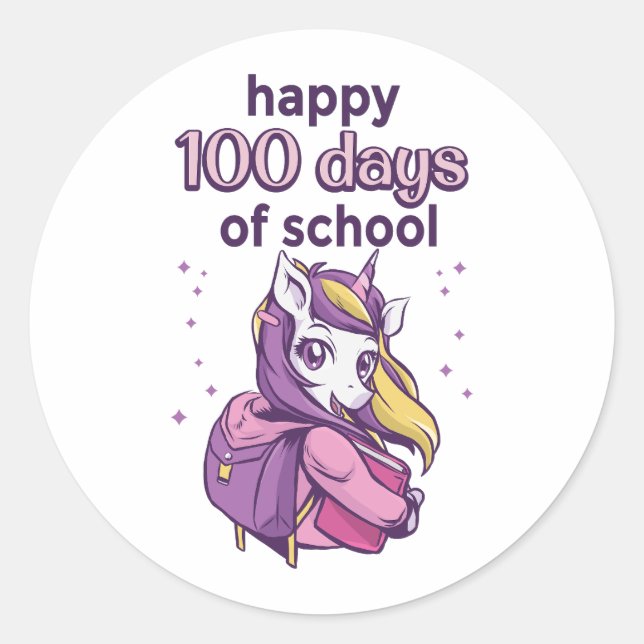 Adesivo 100 dias de escola (Frente)