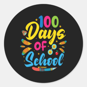 Adesivo 100 Dias De Escola 100.º Dia Da Escola