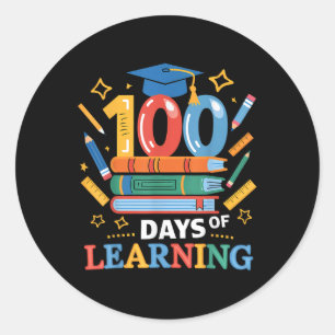 Adesivo 100 Dias De Escola 100 Dias De Professora Aprenden