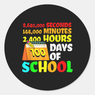 Adesivo 100 Dias De Escola 2400 Horas 144000 Minutos