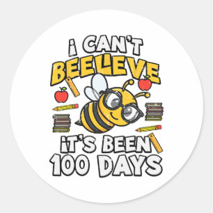 Adesivo 100 Dias De Escola Abelha Engraçado 100º Dia Profe