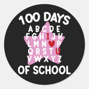 Adesivo 100 Dias De Escola Alfabeto 100º Dia Professor 