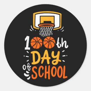 Adesivo 100 Dias De Escola Basquete