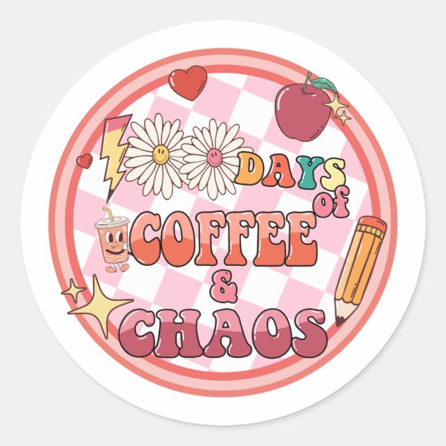 Adesivo 100 dias de escola centenas de dias 100º rancho (Frente)