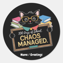 Adesivo 100 dias de escola como sobreviveu esse professor 