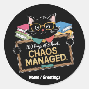 Adesivo 100 dias de escola como sobreviveu esse professor 