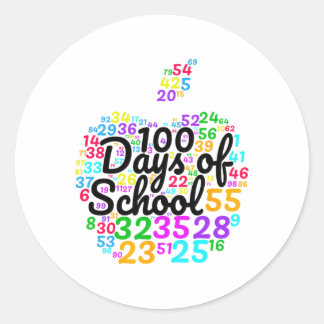 Adesivo 100 Dias De Escola - Design De Números Na Apple