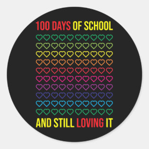 Adesivo 100 Dias De Escola E Ainda A Adorando 100 Dias De