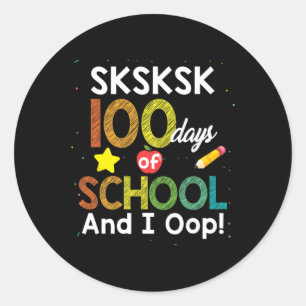 Adesivo 100 Dias De Escola E Eu Trabalho Um Professor Dive