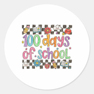 Adesivo 100 Dias De Escola Estilo De Letra À Mão Com Giz P