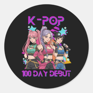 Adesivo 100 Dias De Escola K Pop 100 Dias Mais Fortes Cria