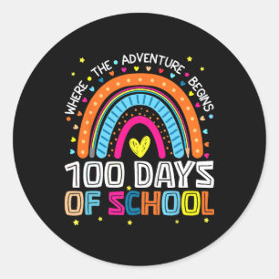 Adesivo 100 Dias De Escola Onde A Aventura Começa