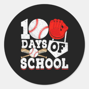 Adesivo 100 Dias De Escola Para Meninos Baseball 100th Da