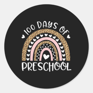Adesivo 100 Dias De Escola Para O Professor De Pré-Escolas