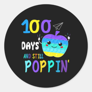 Adesivo 100 Dias De Escola Para Popit Fidget Amantes Gi