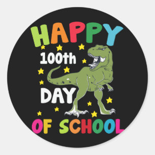 Adesivo 100 Dias De Escola Trex 100º Dia de Escola