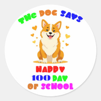 Adesivo 100 dias de escola: uma celebração pawsome com a n