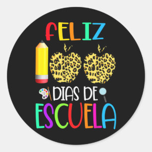 Adesivo 100 Dias De Escuela Tee Espanhol 100 Dias De Escol