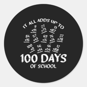 Adesivo 100 Dias De Estudo De Professores Legal Com Adição