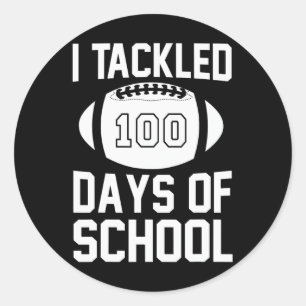 Adesivo 100 Dias De Futebol Escolar 100.º Dia Para Rapazes