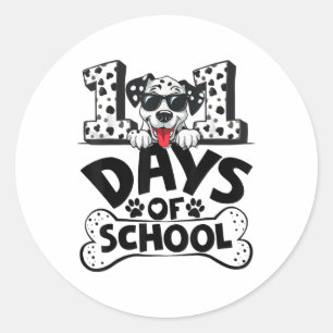 Adesivo 100 Dias De Garoto De Cachorro Dalmaciano Da Escol